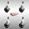 Service Caster 5 Inch 316SS Soft Rubber Swivel 1 Inch Expanding Stem Caster Set Brake SCC SCC-SS316EX20S514-SRS-TLB-1-4 - alternate 2